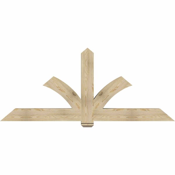 Ekena Millwork Redmond Rough Sawn Timber Gable Bracket, Douglas Fir, 84"W x 35"H x 6"D x 6"F, 10/12 Pitch GBW084X35X0606RED00RDF - main